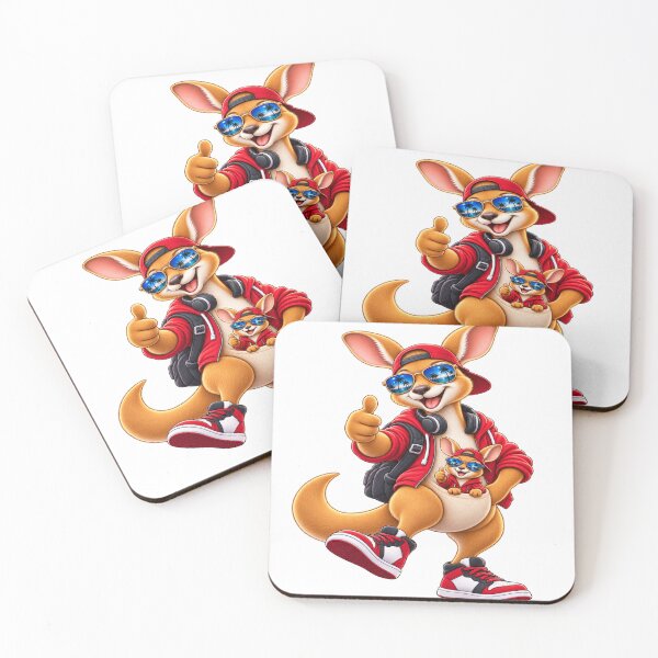 Item preview, Cool Kangaroo Vibes – Funny Kangaroo with Mini Me designed and sold by Genzfirevibes.