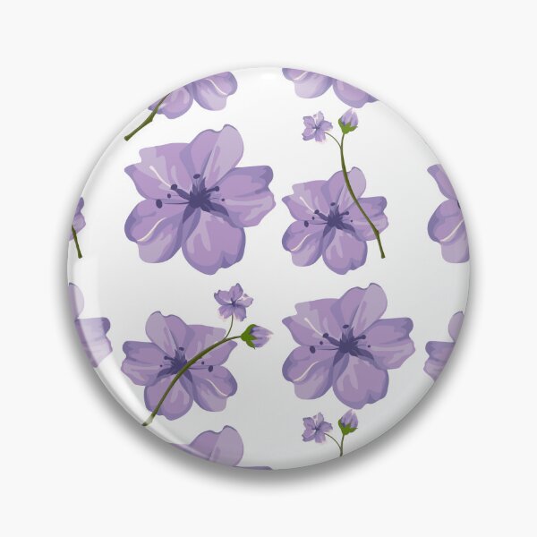 Item preview, pattern purple flowers on white background designed and sold by Zhanna LL.