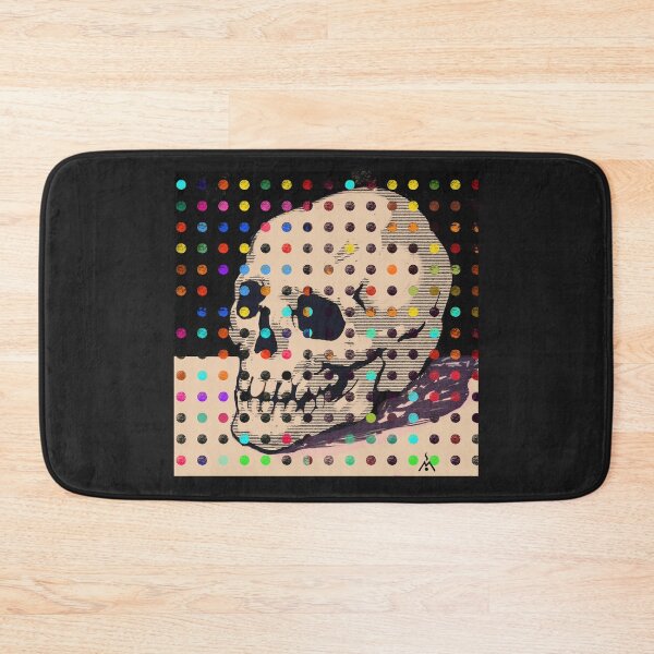 Item preview, Vibrant Dotted Skull in Polka Dots – Neon Pop Art designed and sold by MikZviagin.
