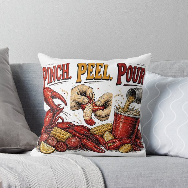 Item preview, Pinch Peel Pour Funny Crawfish Boil designed and sold by It's Heritage Hoss.