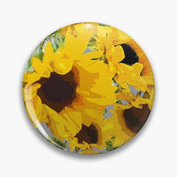 Artikelvorschau, Goldene Sonnenblumen Halfdrop auf Grau a0a0a0 entworfen und verkauft von Art in My Loft.