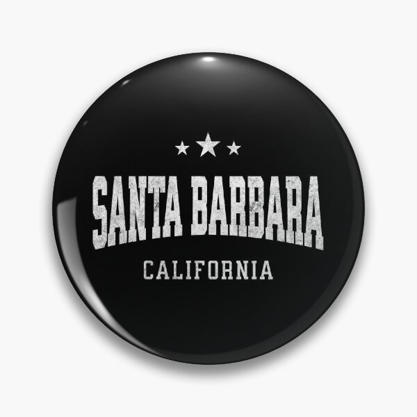Item preview, Santa Barbara California USA Vintage Varsity Distressed Retro College Travel Design designed and sold by NiceTeeClub.