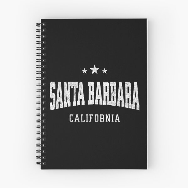 Item preview, Santa Barbara California USA Vintage Varsity Distressed Retro College Travel Design designed and sold by NiceTeeClub.