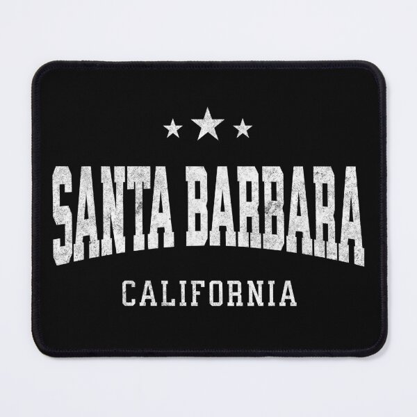 Item preview, Santa Barbara California USA Vintage Varsity Distressed Retro College Travel Design designed and sold by NiceTeeClub.