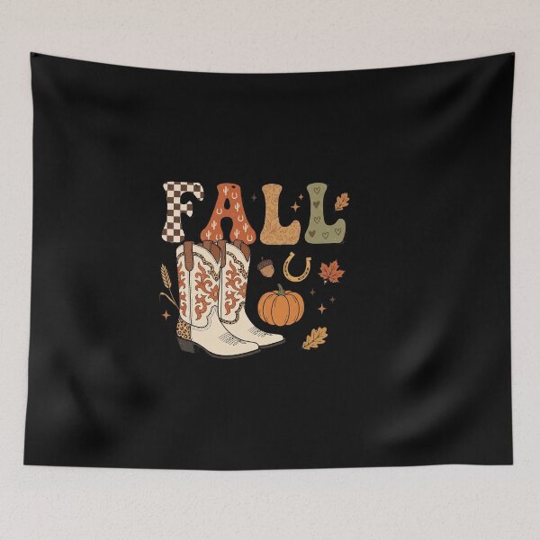 Item preview, Autumn Cowboy Boots and Leaves designed and sold by Tee Studio.