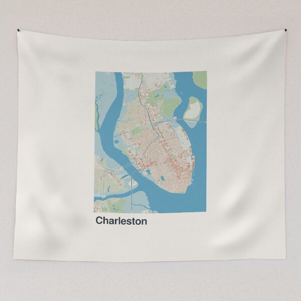 Item preview, Charleston Minimalistic Map Art designed and sold by MapsNerd.