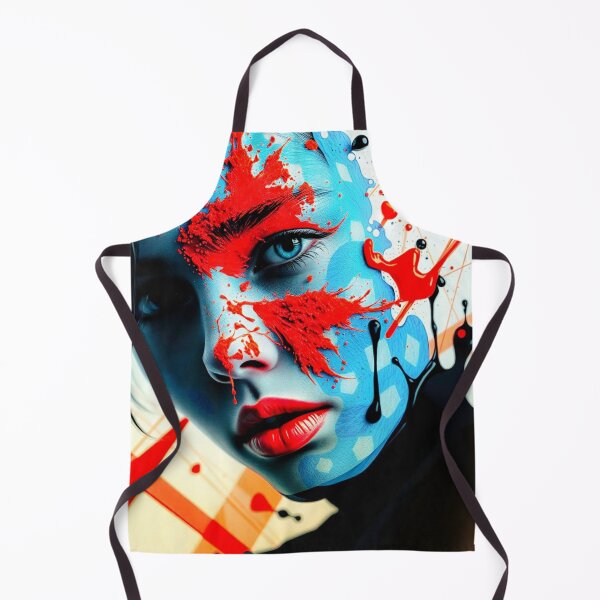 Item preview, Blue & Red Abstract Portrait – Bold Color Pop Art Face designed and sold by Vibrant Magical Shop.