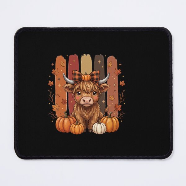 Item preview, Plaid Bow Cow in Pumpkin Patch designed and sold by Tee Studio.