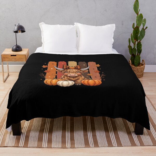 Item preview, Autumn Highland Cow and Pumpkins designed and sold by Tee Studio.