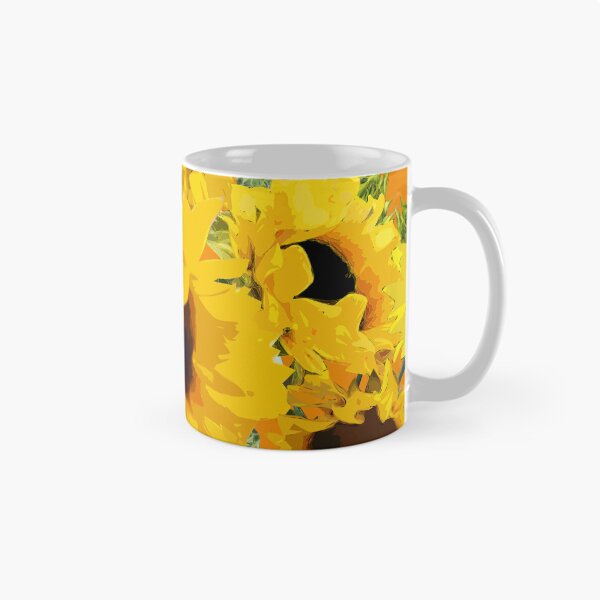 Item preview, Golden Sunflowers Halfdrop on Orange ef8800 designed and sold by Art in My Loft.