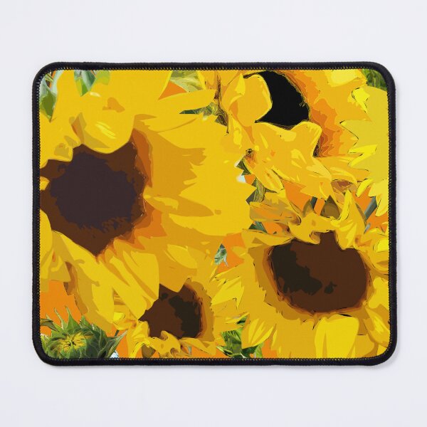 Item preview, Golden Sunflowers Halfdrop on Orange ef8800 designed and sold by Art in My Loft.