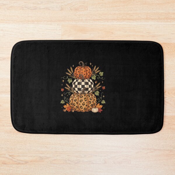 Item preview, Checkered Harvest Pumpkin Tower designed and sold by Tee Studio.