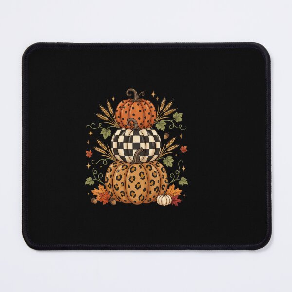 Item preview, Checkered Harvest Pumpkin Tower designed and sold by Tee Studio.