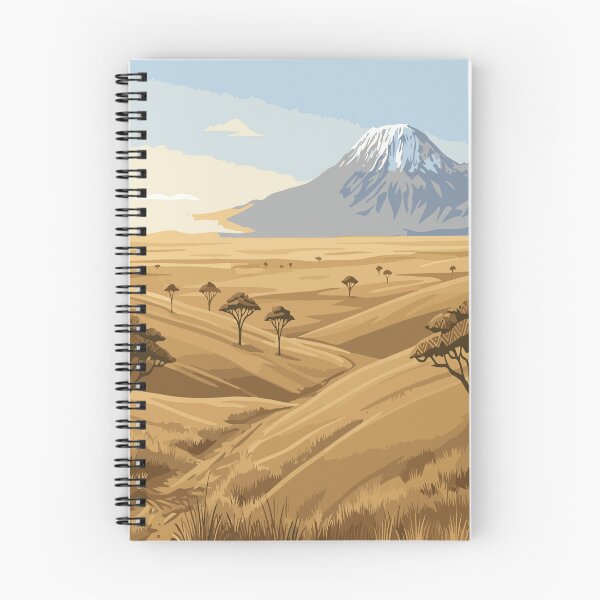Item preview, Kenya Savannah Landscape Vector with Mount Kilimanjaro designed and sold by Wolagno.