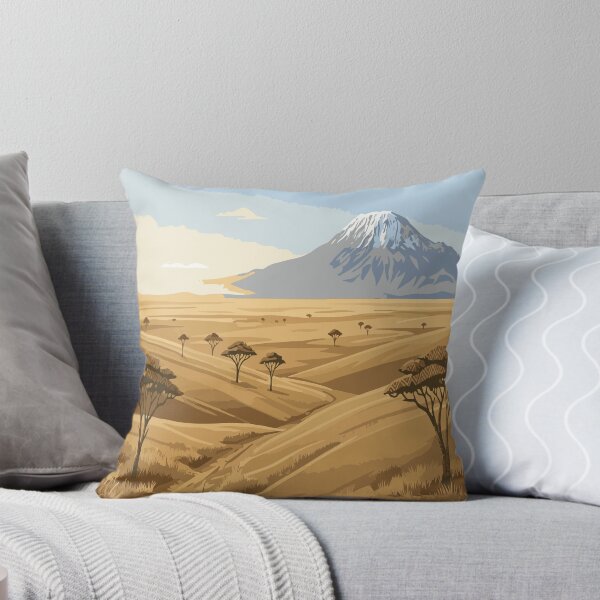 Item preview, Kenya Savannah Landscape Vector with Mount Kilimanjaro designed and sold by Wolagno.