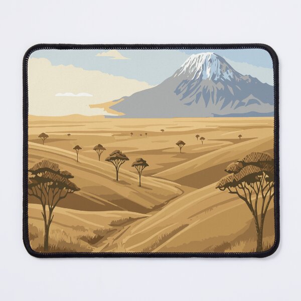 Item preview, Kenya Savannah Landscape Vector with Mount Kilimanjaro designed and sold by Wolagno.