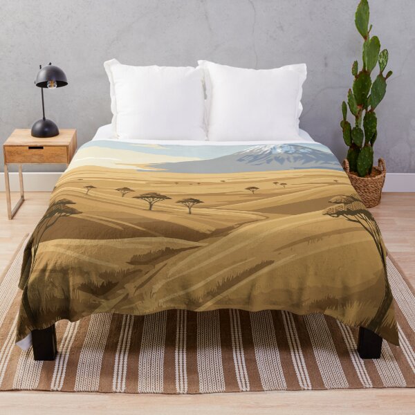 Item preview, Kenya Savannah Landscape Vector with Mount Kilimanjaro designed and sold by Wolagno.