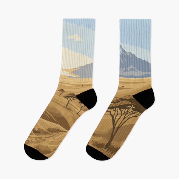 Item preview, Kenya Savannah Landscape Vector with Mount Kilimanjaro designed and sold by Wolagno.