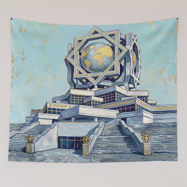 Item preview, Ashgabat Acrylic Travel Print, Turkmenistan designed and sold by POSTERIOCREW.