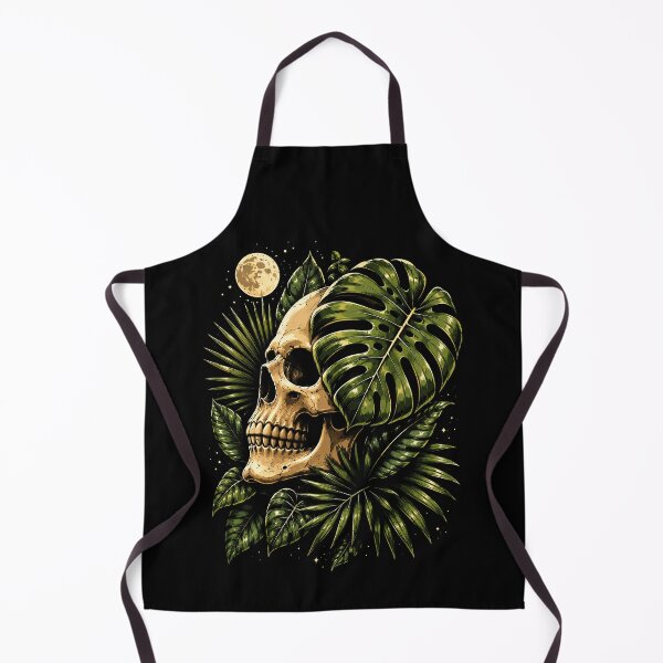 Item preview, Skull with Tropical Leaves and Moon Design Halloween designed and sold by rafaeltto.