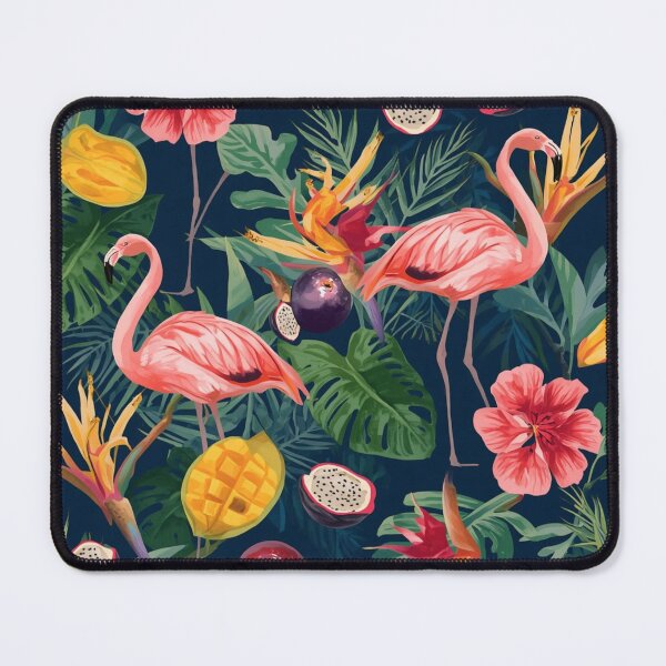 Item preview, Flamingos and Fruits Pattern designed and sold by DuliDoodles.
