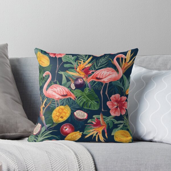 Item preview, Flamingos and Fruits Pattern designed and sold by DuliDoodles.
