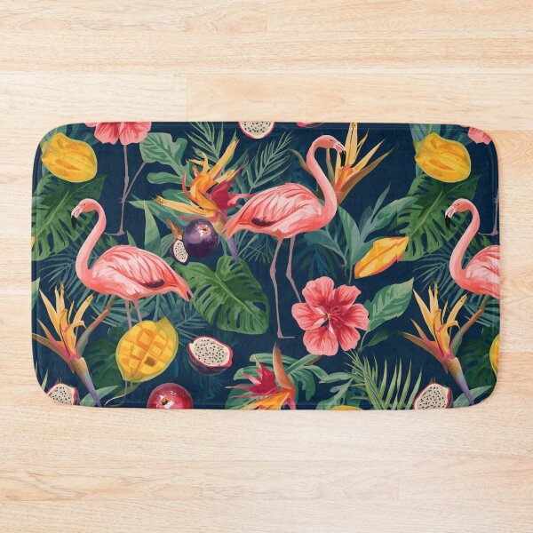 Item preview, Flamingos and Fruits Pattern designed and sold by DuliDoodles.