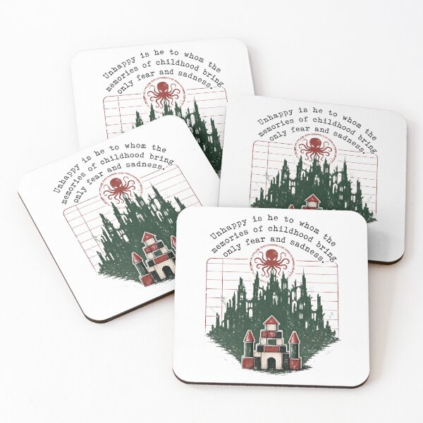Item preview, Lovecraft Unhappy Childhood Memories Quote designed and sold by Fenay Designs.