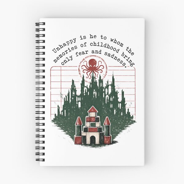 Item preview, Lovecraft Unhappy Childhood Memories Quote designed and sold by Fenay Designs.
