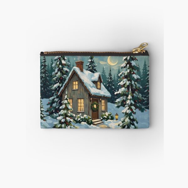 Item preview, Cozy Snowy Cabin Christmas Night designed and sold by Connys Colorful World.