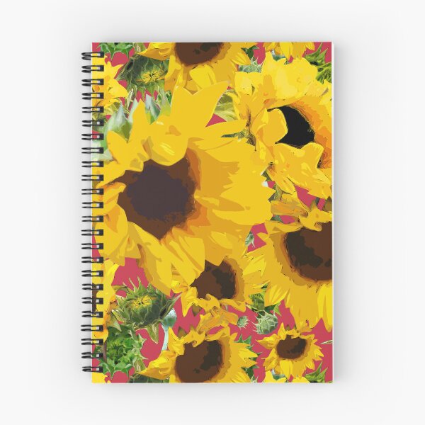 Item preview, Golden Sunflowers Halfdrop on Red c42d3f designed and sold by Art in My Loft.