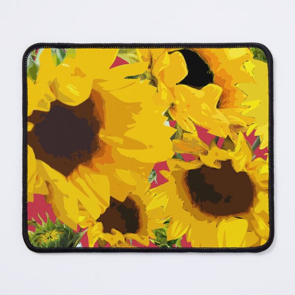 Item preview, Golden Sunflowers Halfdrop on Red c42d3f designed and sold by Art in My Loft.