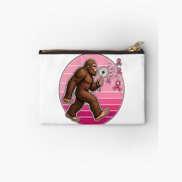 Item preview, Bigfoot Blowing Dandelion Sasquatch Breast Cancer Awareness designed and sold by WeirdlyMild.
