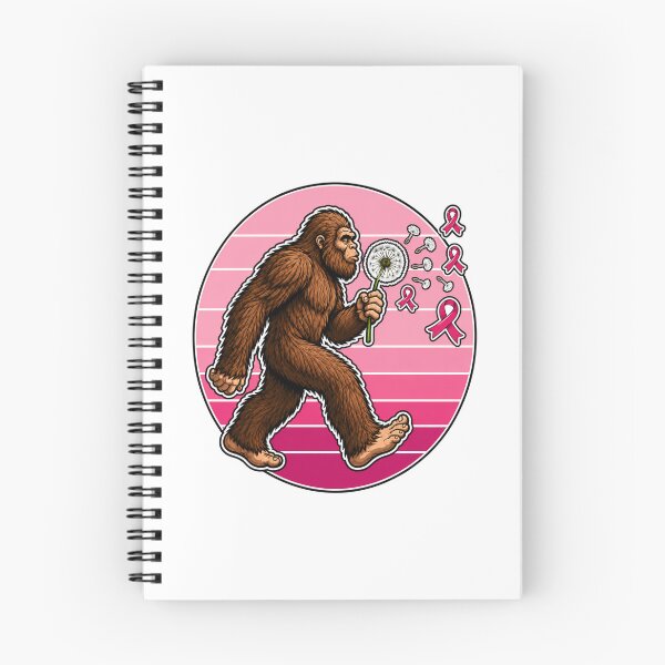 Item preview, Bigfoot Blowing Dandelion Sasquatch Breast Cancer Awareness designed and sold by WeirdlyMild.