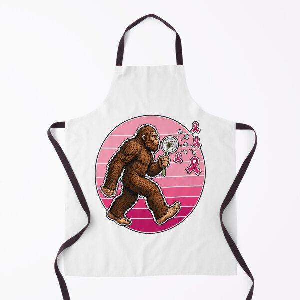 Item preview, Bigfoot Blowing Dandelion Sasquatch Breast Cancer Awareness designed and sold by WeirdlyMild.