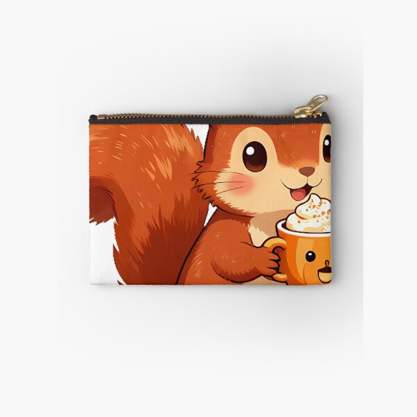 Item preview, Cute Red Squirrel with Pumpkin Spice Latte designed and sold by pumsquare.