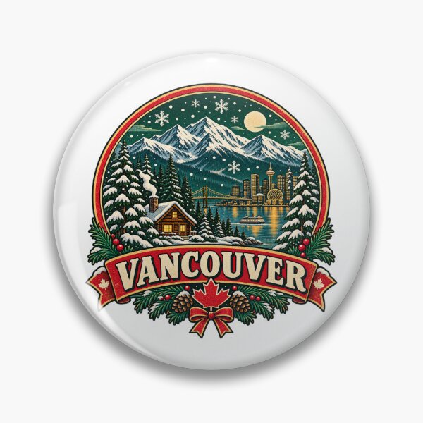 Item preview, Vancouver Christmas Canada Retro Holiday Travel  designed and sold by Globalcitytees.