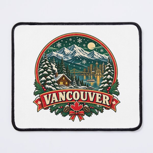 Artikelvorschau, Vancouver Weihnachten Kanada Retro Urlaub Reisen entworfen und verkauft von Globalcitytees.