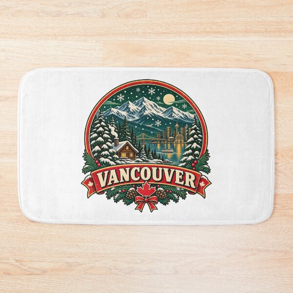 Artikelvorschau, Vancouver Weihnachten Kanada Retro Urlaub Reisen entworfen und verkauft von Globalcitytees.