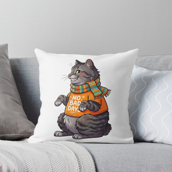 Item preview, Funny Manx Cat "No Bad Days" Cartoon designed and sold by StickVerse by Owais.