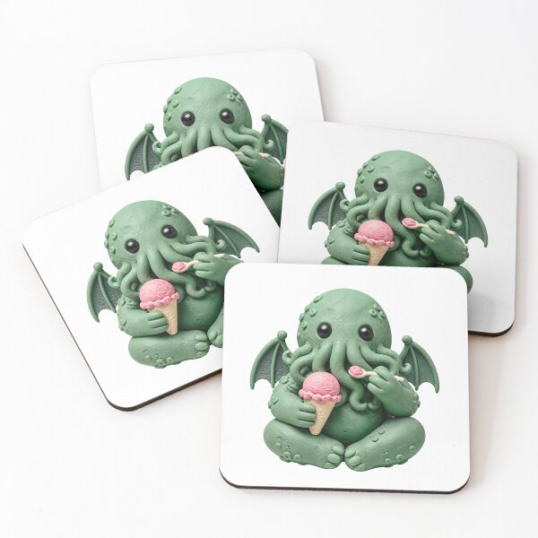 Item preview, Cute Cthulhu's Pink Ice Cream Break designed and sold by Fenay Designs.