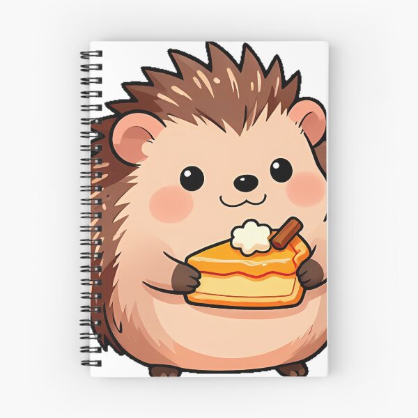 Item preview, Cute Baby Hedgehog with Mini Pumpkin Pie designed and sold by pumsquare.