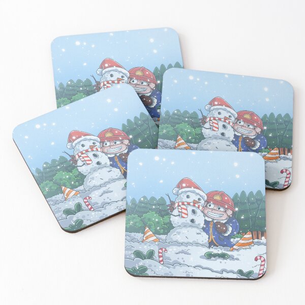 Item preview, Cute Monkey building snowman winter designed and sold by Niykos570.
