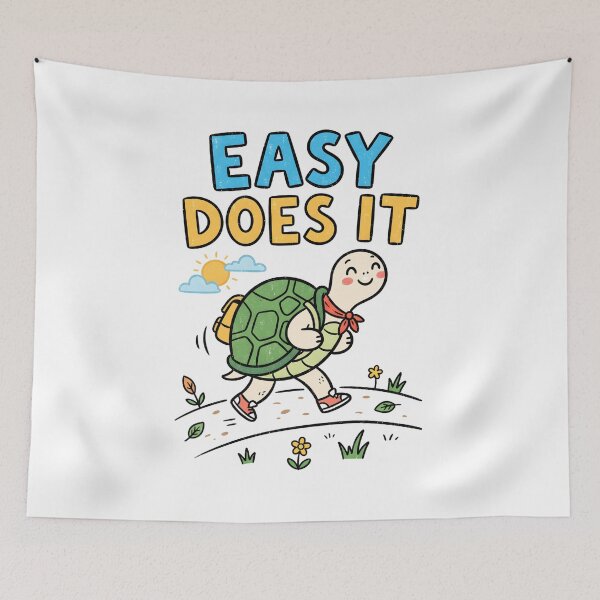 Item preview, Easy Does It Cute Turtle Hiking designed and sold by Mr Lee.