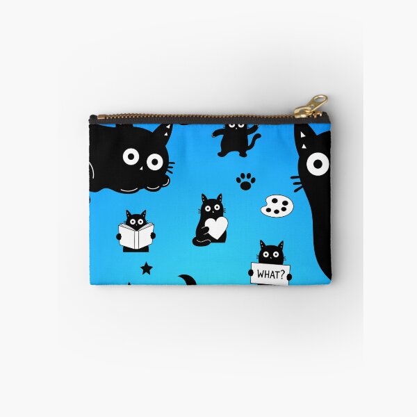 Item preview, Blue Cute Kawaii Cats Seamless Pattern – Adorable Cartoon Kittens Repeating Cat Print, Funny Kitty Pattern for Cat Lovers, Cute Animal Aesthetic Background designed and sold by DibujandoPorfa.