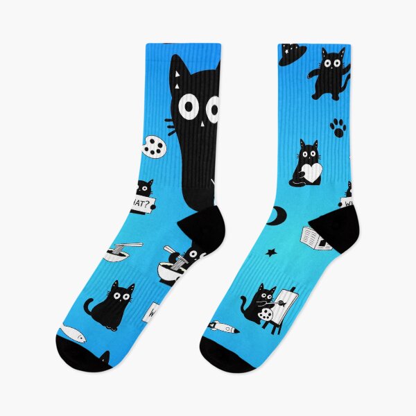 Item preview, Blue Cute Kawaii Cats Seamless Pattern – Adorable Cartoon Kittens Repeating Cat Print, Funny Kitty Pattern for Cat Lovers, Cute Animal Aesthetic Background designed and sold by DibujandoPorfa.