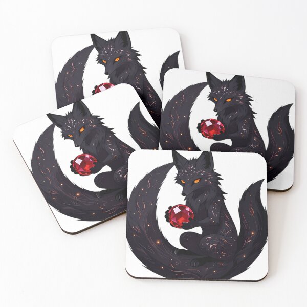 Item preview, Gothic Shadow Fox Blood Moon Eclipse designed and sold by IllumeInk.