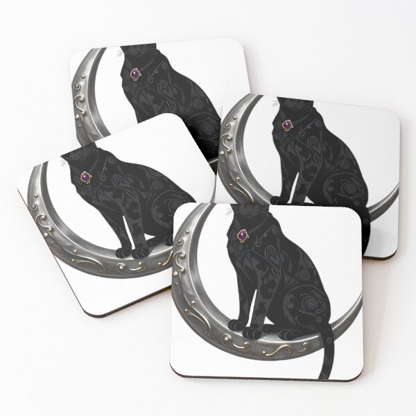Item preview, Gothic Shadow Cheetah Triple Moon Brooch designed and sold by IllumeInk.
