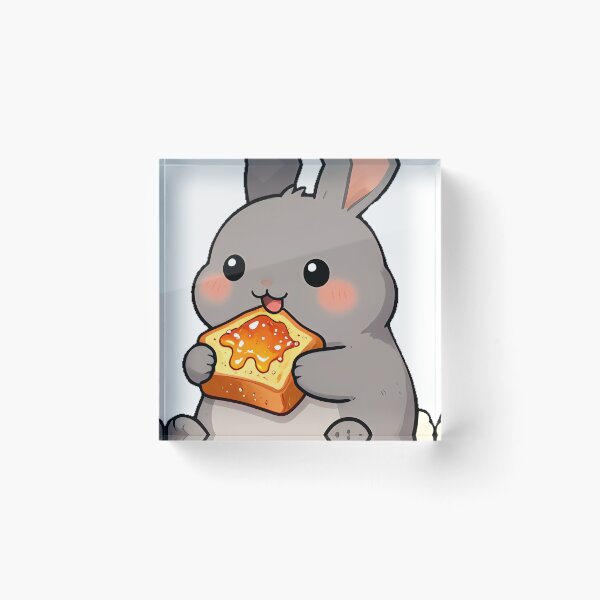 Item preview, Cute Netherland Dwarf Bunny with Pumpkin Spice French Toast designed and sold by pumsquare.