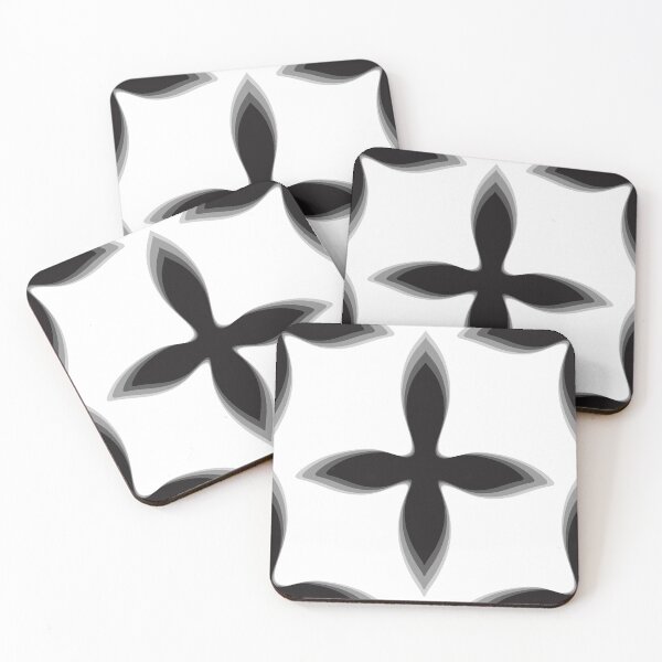 Item preview, Modern Black Four Petal Geometric designed and sold by PoeticRecipeST.